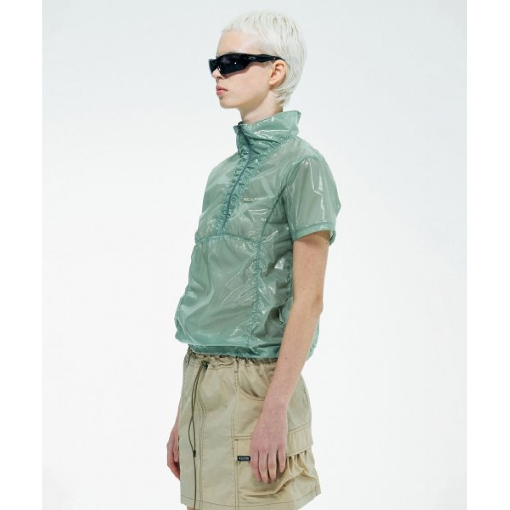 SCULPTOR ハーフジップスウェットスーツトップペールミント