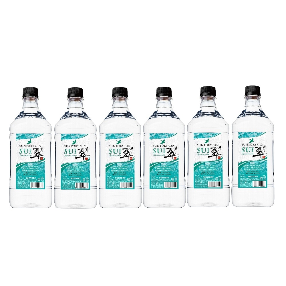 サントリー ジャパニーズジン 翠 SUI 40度 1800ml 1.8L6本【北海道東北四国九州沖縄県は必ず送料がかかります】