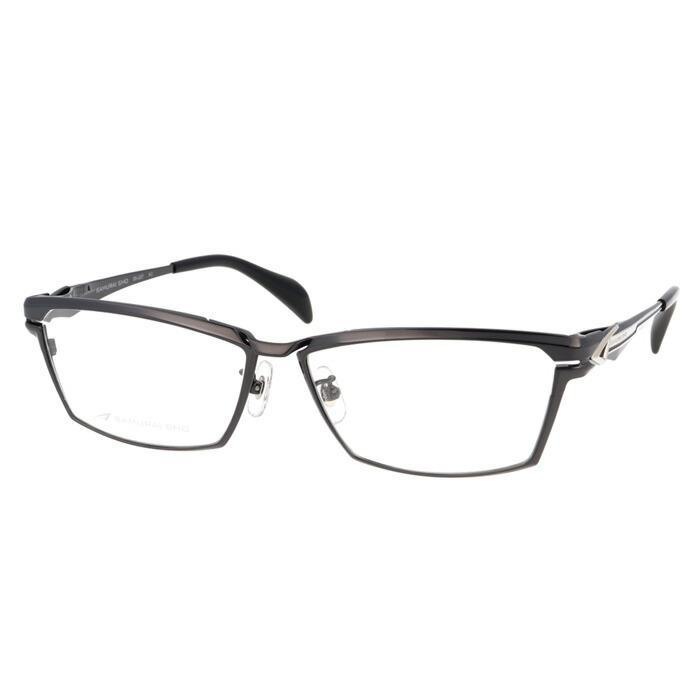 メガネ SS-J227 col.2 59mm ガンメタル 日本製 2025年 サムライ翔 リラックスライン レンズ付き レンズセット 度なし 度付き 43,450円