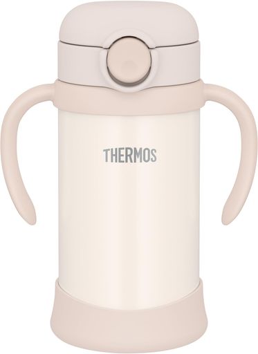 サーモス まほうびんのベビーストローマグ 飲み口とパッキンが一体 350ML ベージュ 保冷専用 FJT-350 BE