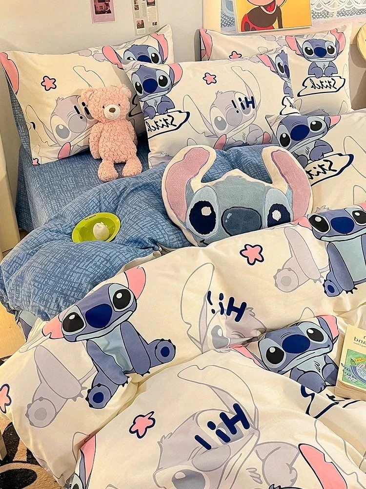 コットンベッド コットンシーツ4点セット ステッチ子供用掛布団カバー＆シーツ3点セット 5,320円