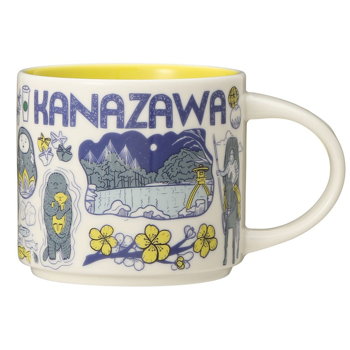 石川県 マグカップ コーヒー スタバ 日本限定 金沢 兼六園 金沢百万石まつり 姫だるま 黄色 紺色 限定 ステンレスボトル KANAZAWA 地域限定 ご当地限定 白 ホワイト 473ml 新モデ