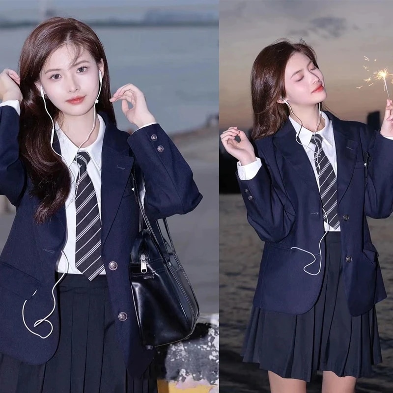 2024新型セットアップ レディース 4点セット 長袖 制服 ジャケット シャツ スカート リボン 卒業式 女子 スーツ 小学校 卒服 韓国ファッション 女の子 お受験 プリーツスカート きれいめ