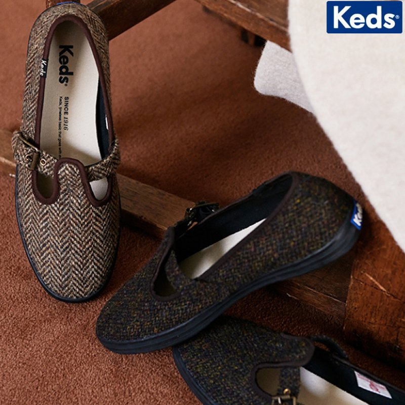 Champion T-Strap Harris Tweed MARYJANE 2色 (公式正規品)