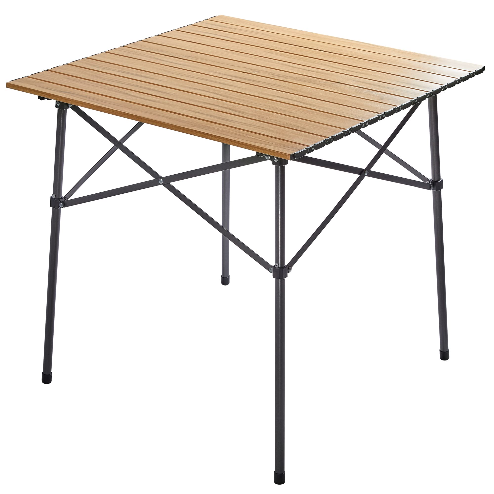 TIMBER RIDGE アウトドアテーブル 折りたたみ 70*70*70cm テレワーク 重量4.2kg 耐荷重45kg アルミ ロールテーブル キャンプ bbq 収納袋付き コンパクト 自宅勤務