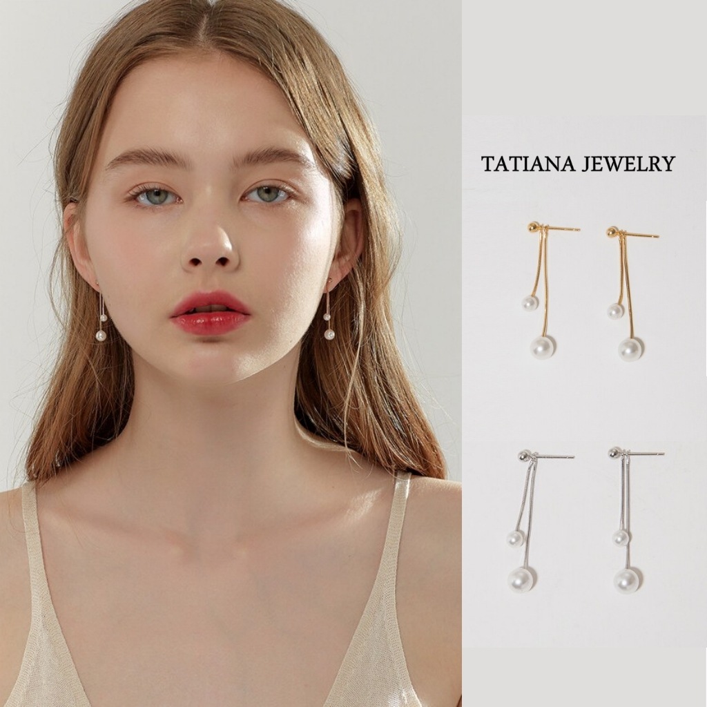 【TATIANA】 MONO PEARL TWOWAY drop EARRING ピアス