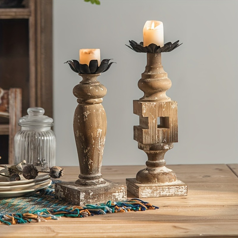 キャンドルホルダー フレンチ アイアン ヴィンテージ調 レトロ調 鉄 キャンドル ヨーロピアン お洒落 ロココ調 ディスプレイ インテリア 4-7