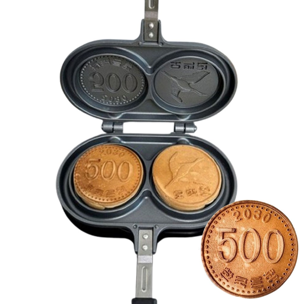 マミスタ 500wonパン型 2個セット 韓国 人気 ベーカリー お菓子作り ガスコンロ対応 アルミ製