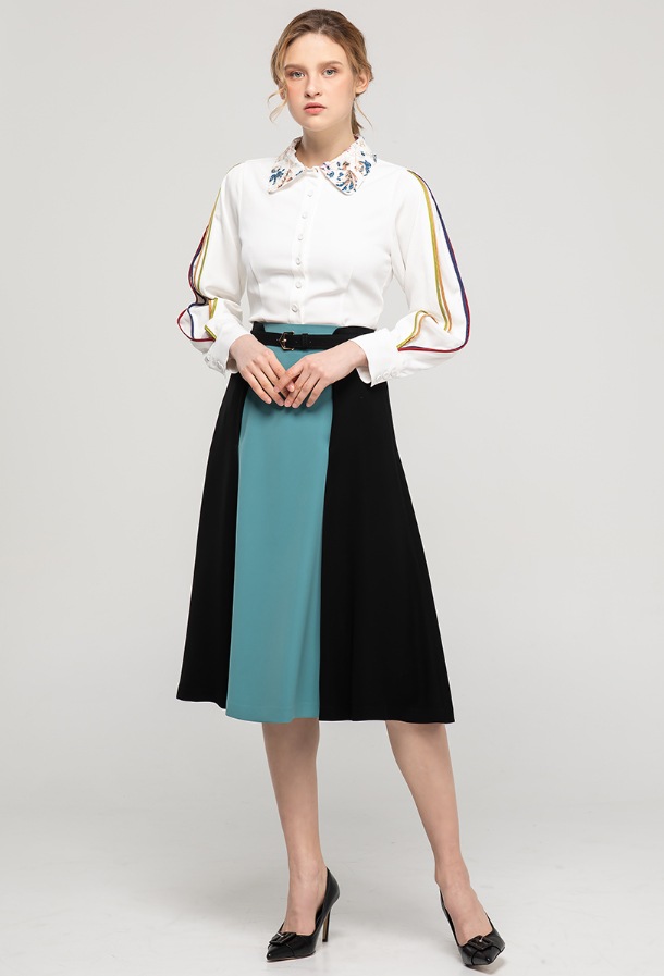 ネタのいいTwo-color Milpa Skirt
