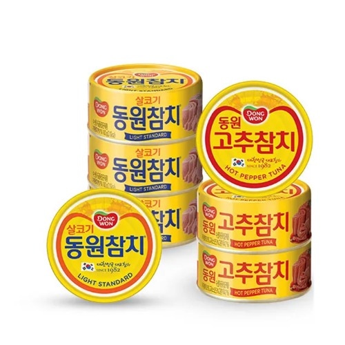 ドンウォンライトスタンダードマグロ100gx13+唐辛子マグロ100gx12合計25缶学校団体イベントキャンプアウトドア知人家族