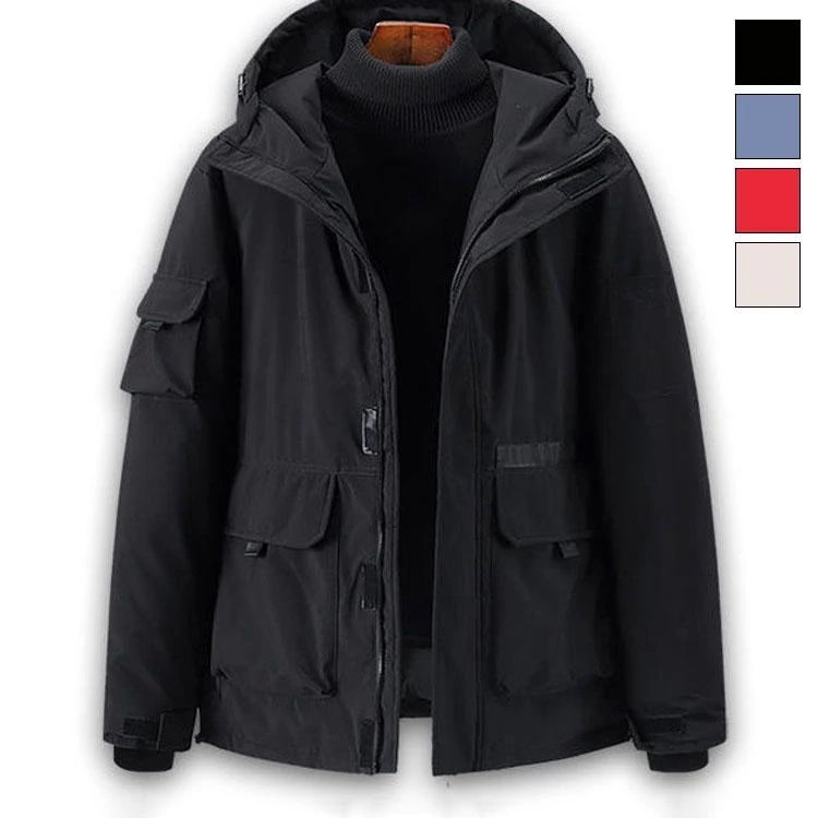 大人気 上品 ダウン31% 秋冬　ダウンコート メンズ ダウンコート ショート メンズ ダウンジャケット フード付き ショート丈　コート アウター ダウン 防寒保温