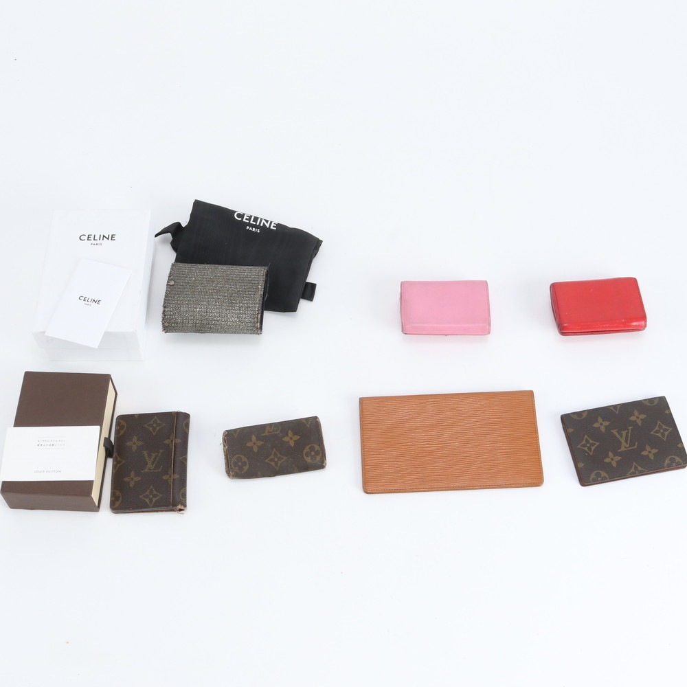 モノグラム まとめ 8点 セット セリーヌ バレンシアガ レザー×コーティングキャンバス 三つ折り 財布 長財布 二つ折り 三つ折り コンパクト ウォレット ラウンドファスナー 本革 ブランド レディ