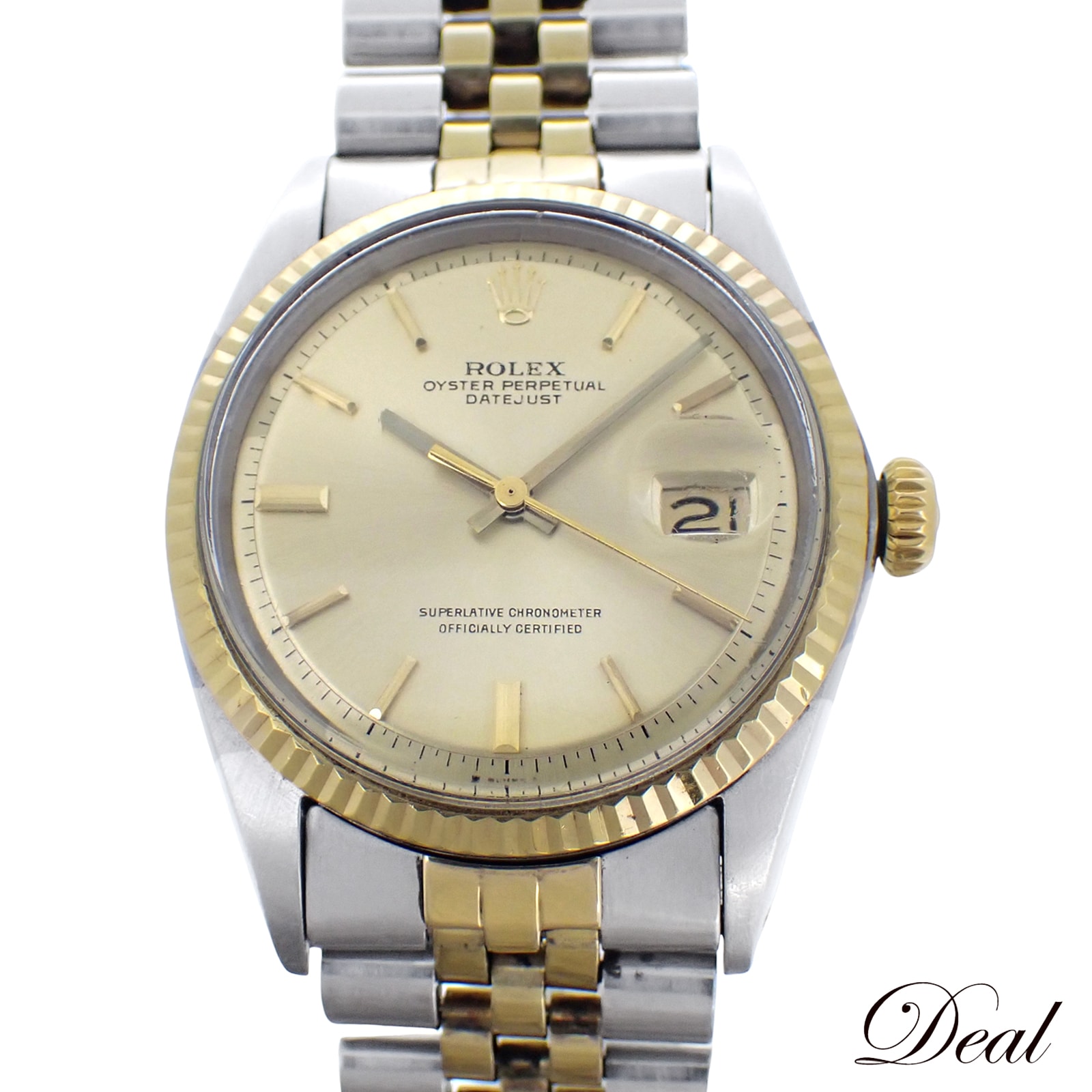 ロレックス デイトジャスト SS/YG 1601 ヴィンテージ 1966年 メンズ 腕時計