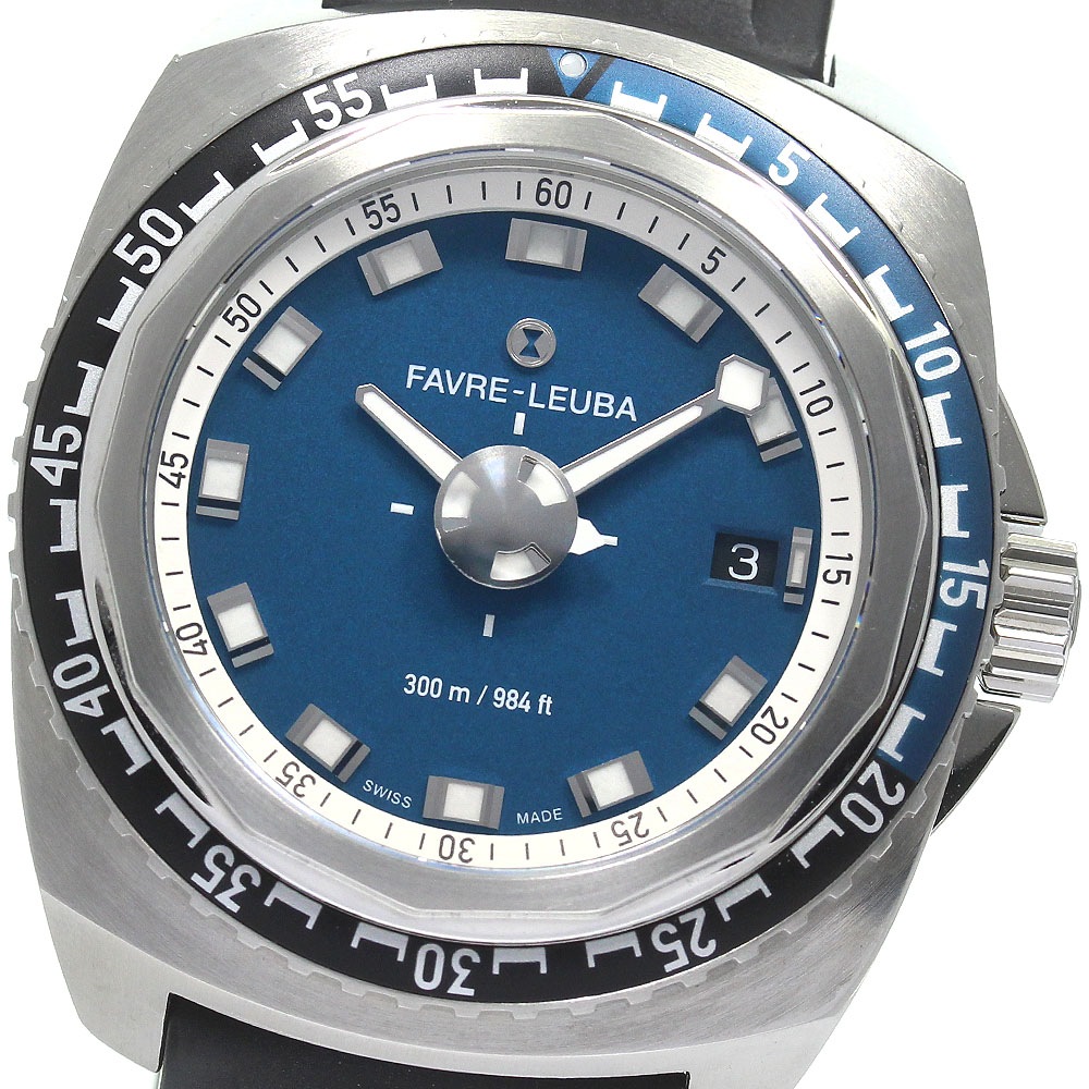 ファーブルルーバ FAVRE-LEUBA 10106.08 レイダー ディープブルー デイト 自動巻き メンズ 良品 保証書付き_814334【中古】