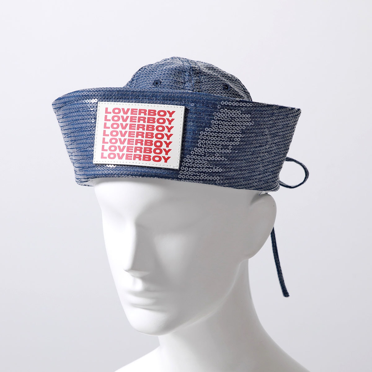 CHARLES JEFFREY LOVERBOY チャールズジェフリーラバーボーイ セーラーハット SAILOR HAT 044131004 メンズ ロゴ デニム スパンコール 帽子 SEQUIN-D