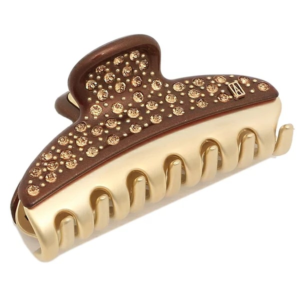 ヘアクリップ ヘアアクセサリー ヴァンドーム Mサイズ ブラウン レディース ICCM1557104 X4