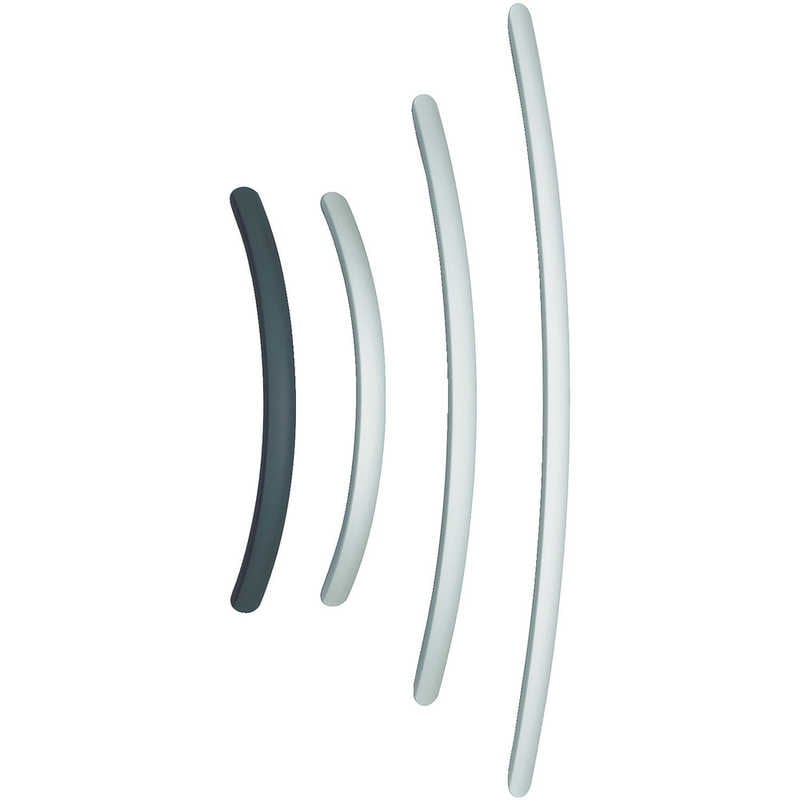 スガツネ工業　アルミ製弓形ハンドルSOR型400ブラック(100-010-963)　SOR400BL