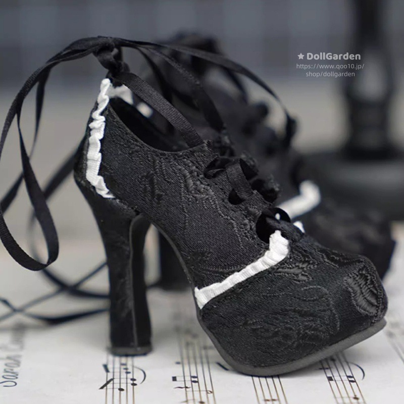 ドール靴 ハイヒール 1/4 BJD シューズ doll 人形靴 チャイナ風 黒色 緑色 MSDサイズ球体関節人形ハイヒールフット用 4,771円