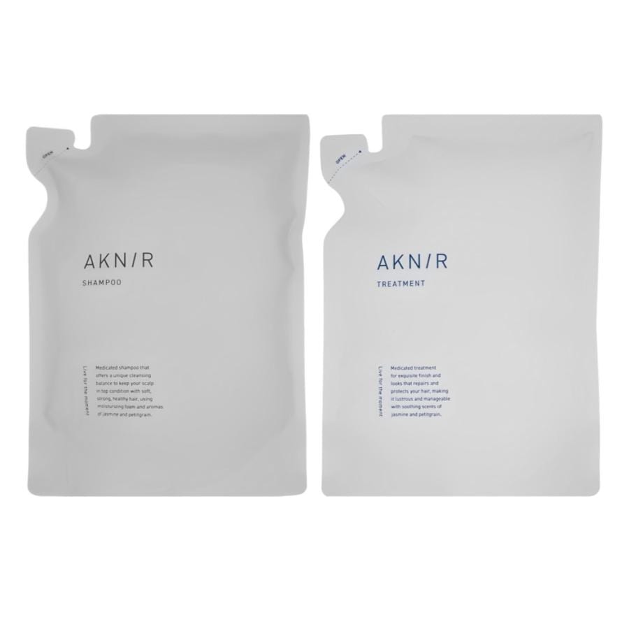 詰め替え　AKNIR アクニー 薬用ヘアシャンプー＆トリートメント セット 各 300ml 医薬部外品　プレゼント　ギフト　母の日