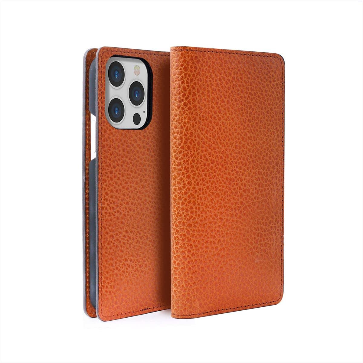 ABBI SIGNATURE iPhone 13 Pro 手帳型 ケース 本革 イタリアンレザー 日本製 ハンドメイド カード収納 3枚 BELUGA タン ABS21813i13PTN 【国内正規品