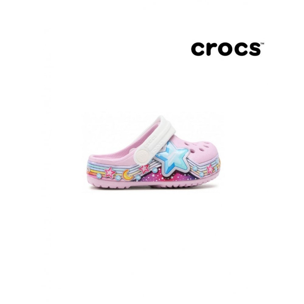 クロックスキッズファンラボスターバンドクロッグピンク 207075-6GD