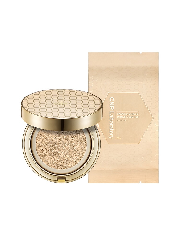【チャアンドパック】CNPプロポリスアンプルインマットクッション15g（本品＋詰め替え）SPF35/PA++