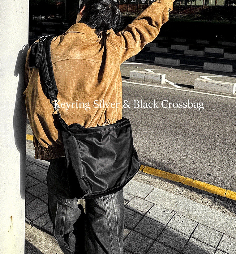 [COSYHARU公式]Keyring Silver & Black Crossbag