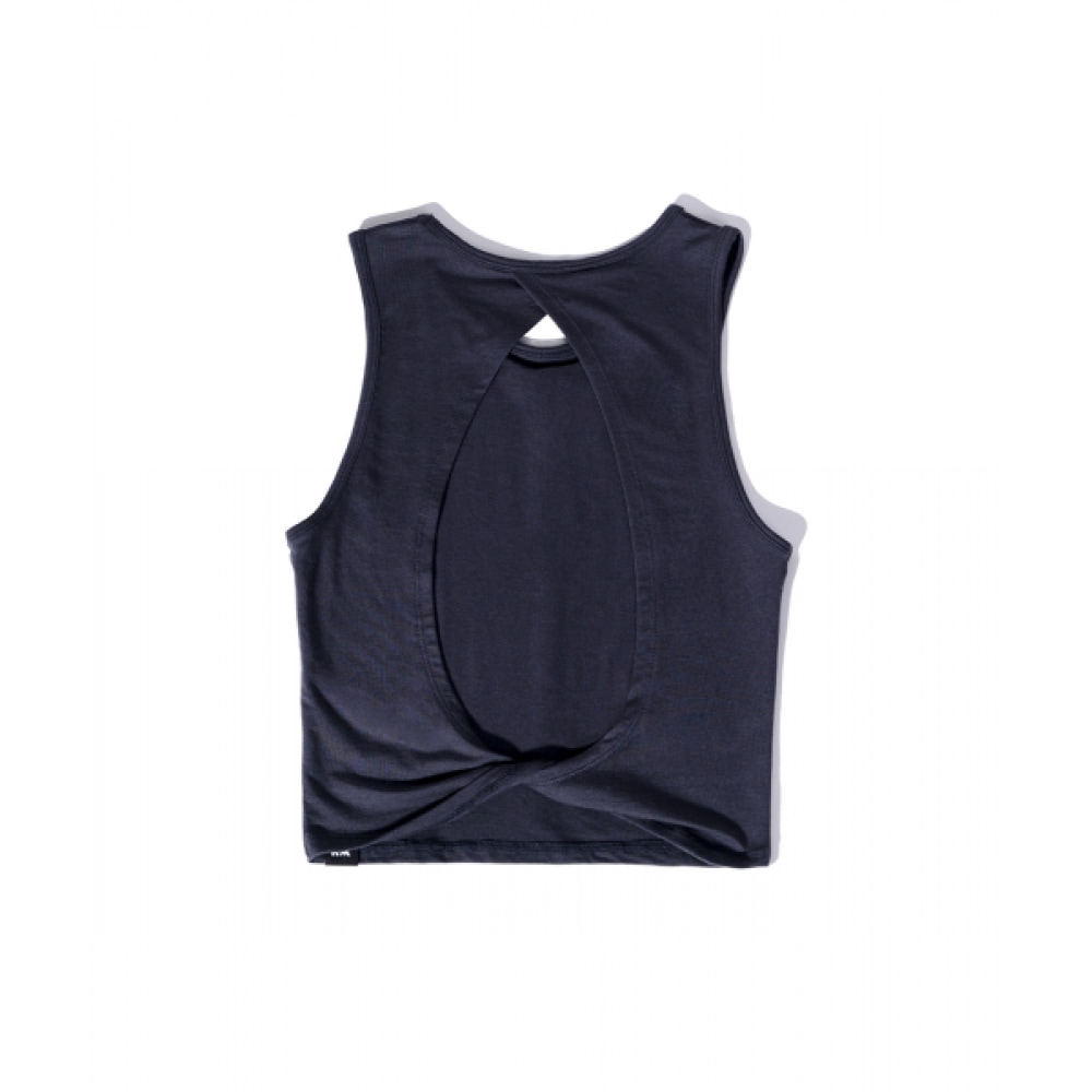 WHILE リムクロップスリーブレス (ネイビー)