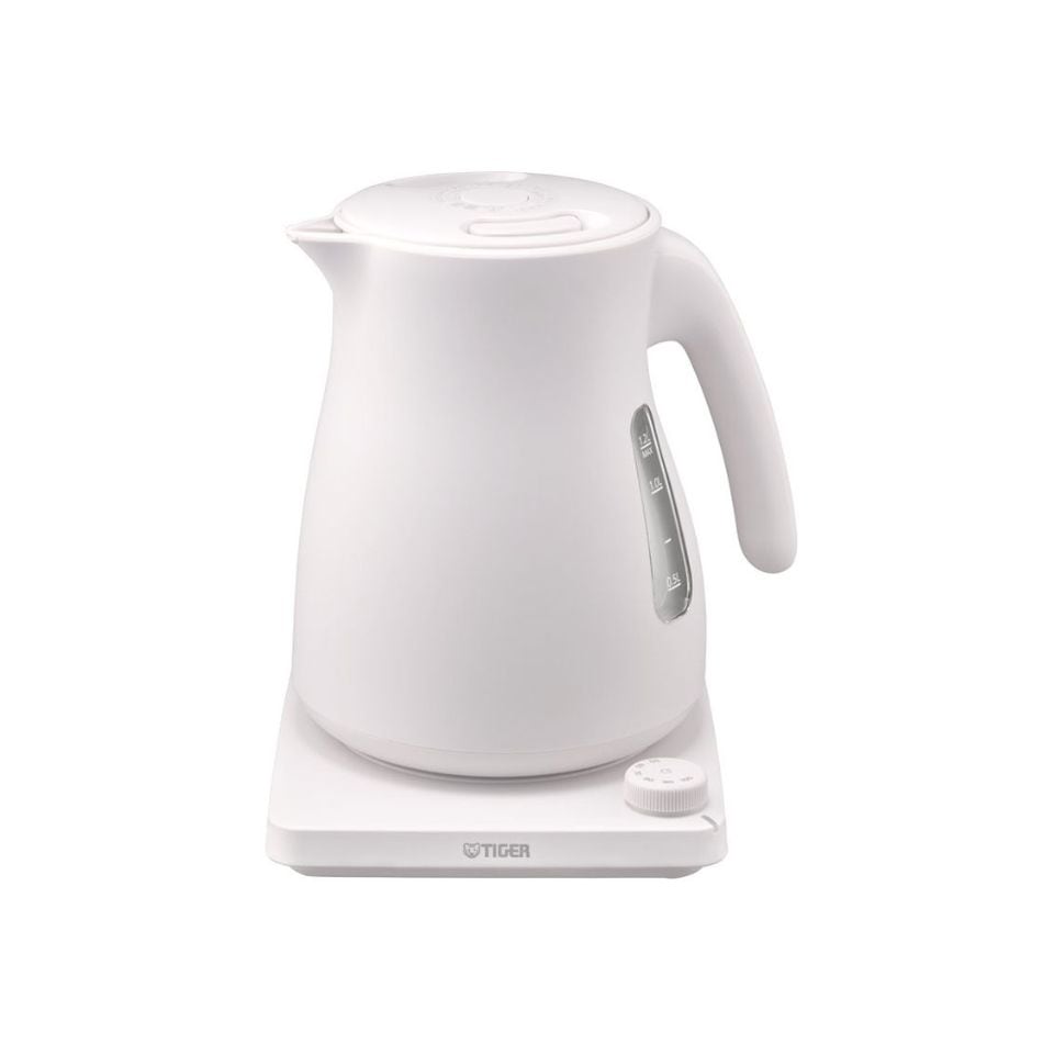 【新品】TIGER タイガー魔法瓶 蒸気レス電気ケトル 1.2L PTV-A120-WG グレイッシュホワイト