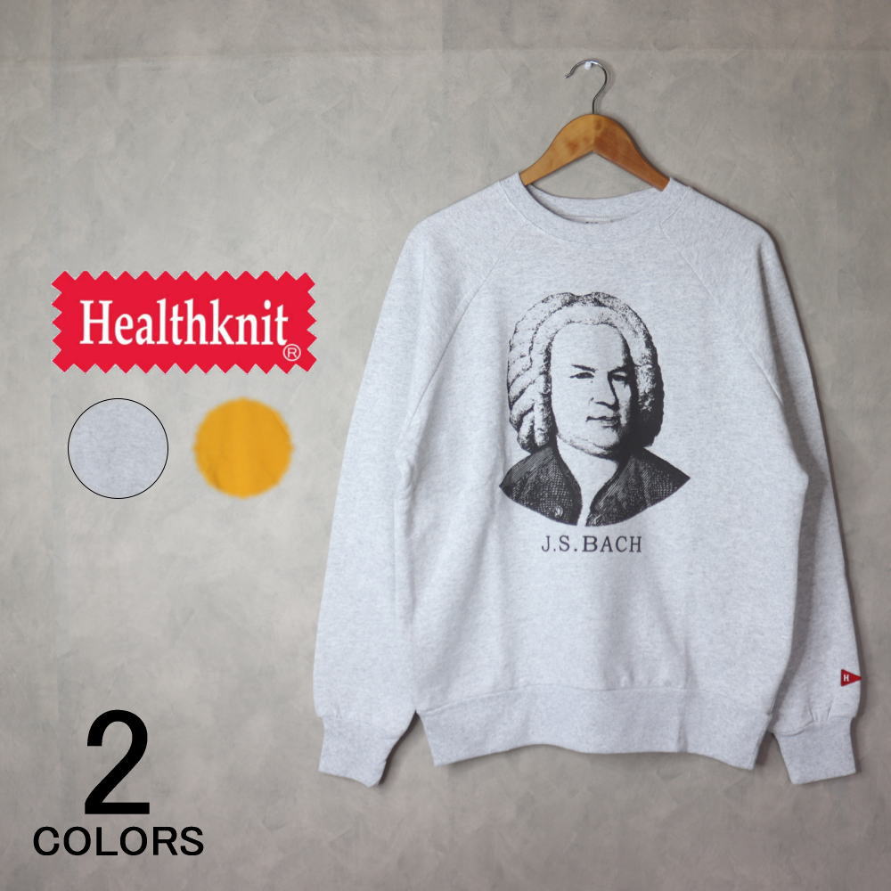 正規品 クラシック スウェット クルーネック J.S BACH 54020 アッシュグレー マスタード