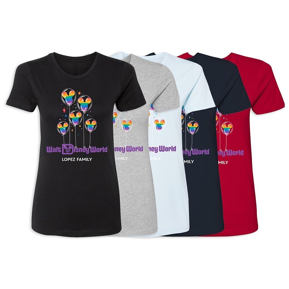 Disney 女性用ウォルトディズニーワールドミッキーマウスバルーン Tシャツ カスタマイズ