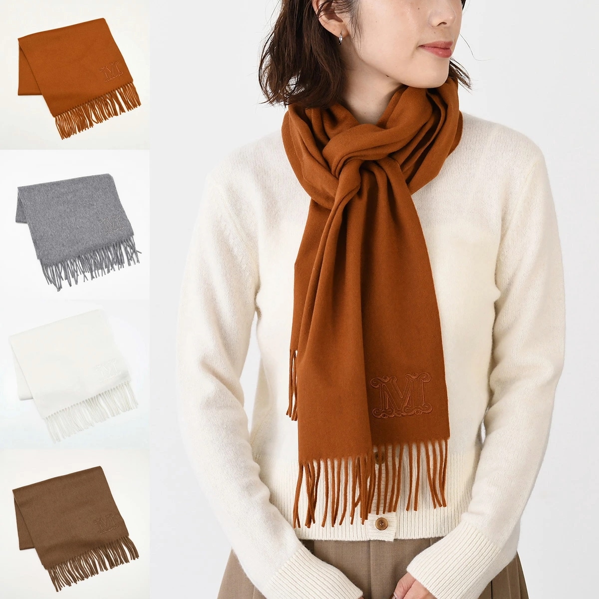 カシミア マフラー WSDALIA 4546311600 スカーフ ロゴ ストール レディース カラー豊富 人気 おすすめ プレゼント ギフト