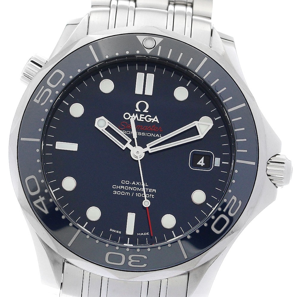 オメガ OMEGA 212.30.41.20.03.001 シーマスター ダイバー300M デイト コーアクシャル 自動巻き メンズ 良品 保証書付き_886801【中古】