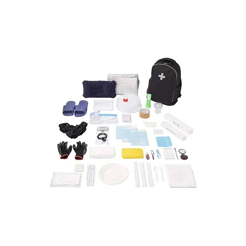 即納アイリスオーヤマ 防災士監修 防災グッズ 防災セット 防災リュック 33点 一次避難用 ブラック BRS-33