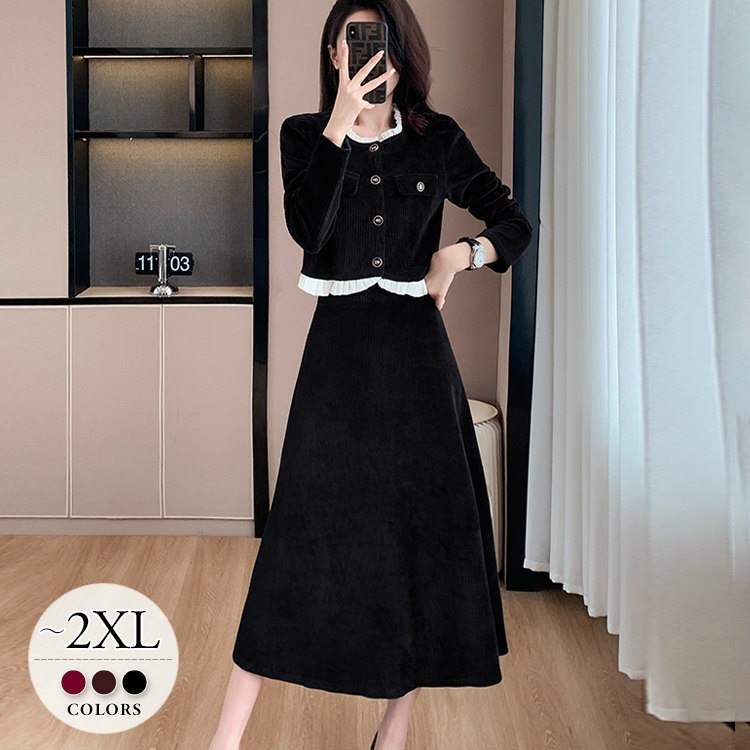 スーツセット レディース スカートスーツ ママスーツ 卒園式 卒業式 入園式 入学式 大きいサイズ お呼ばれ 披露宴 結婚式 パーティー 同窓会 30代 40代 50代 ブラック レッド ブラウン