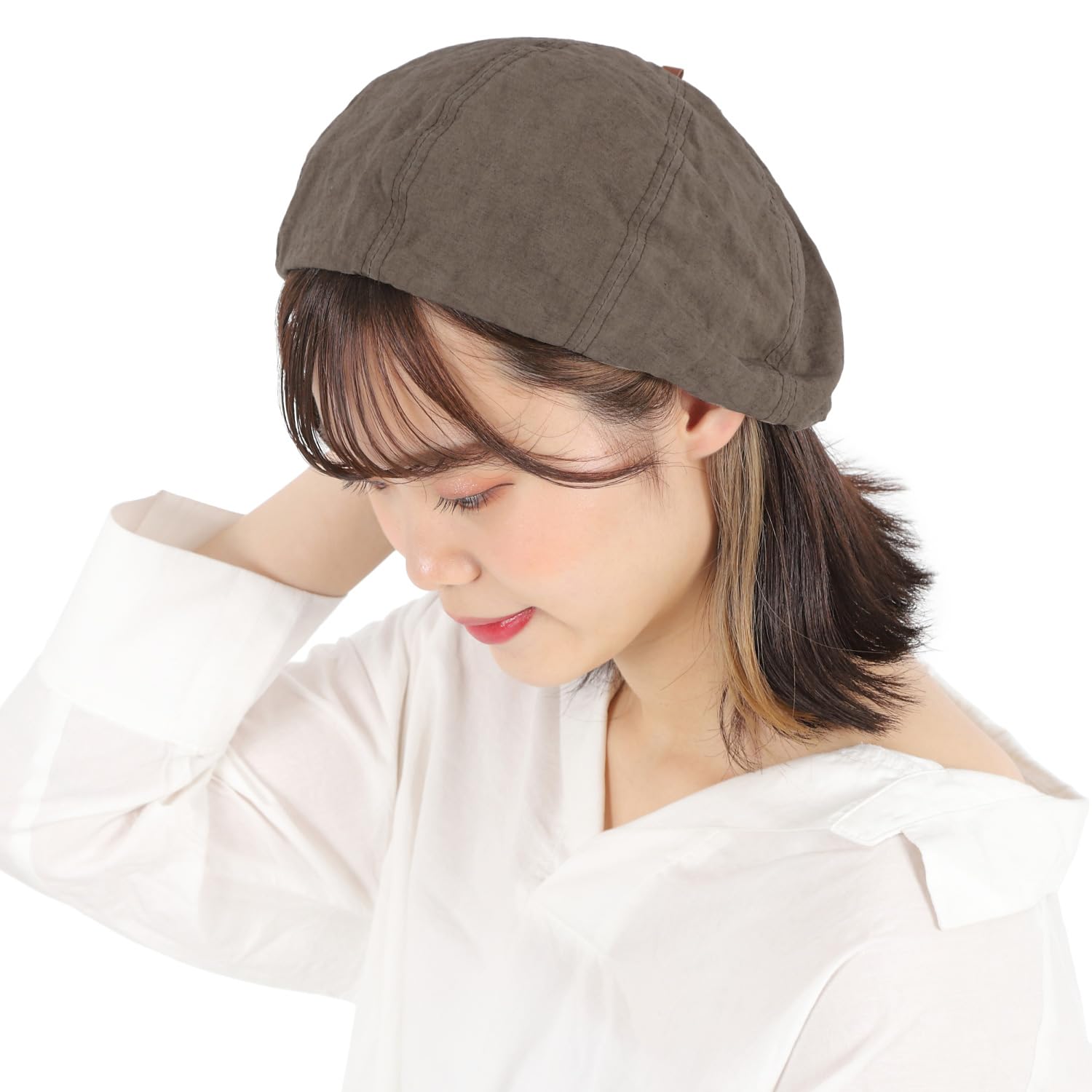 [ハイヤー] 綿麻ウェザー ベレー メンズ レディース 帽子 COTTON LINEN WEATHER BERET