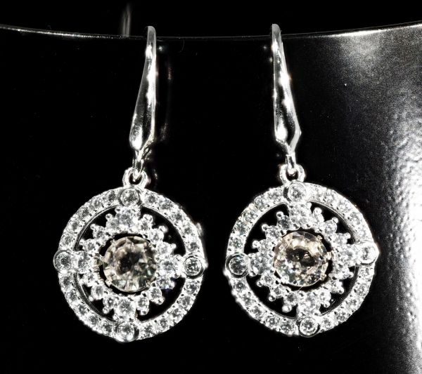 ダンシングストーン クロスフォー 天然 モルガナイト ダイヤモンド ピアス フック プ 16,200円