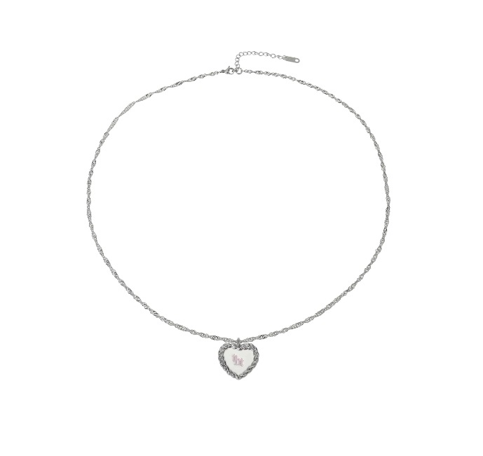 Heart twist necklace - Silver