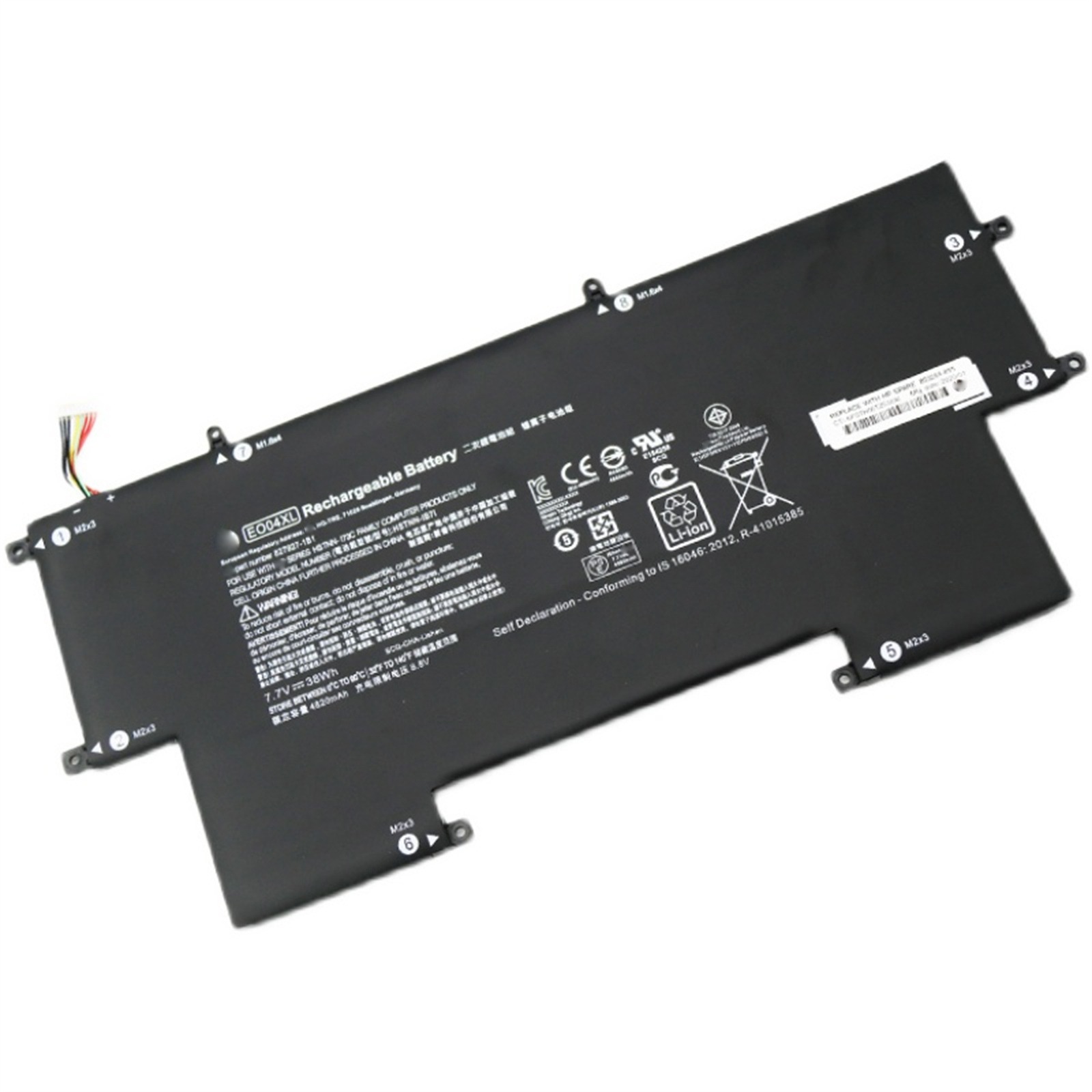 EO04XL 電池・HPノートパソコン互換 38Wh/4680mAh EliteBook Folio G1 HSTNN-I73C 827927-1B1 HSTNN-IB7I EO04X 交換用のバッテ 8,198円