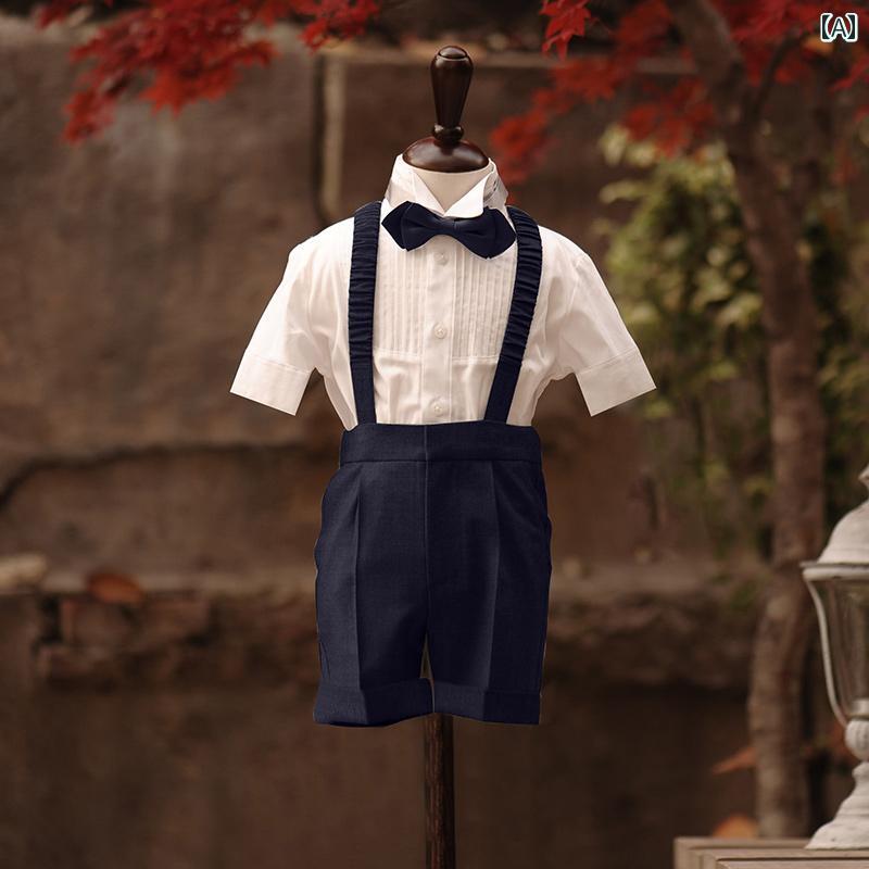 キッズ フォーマル スーツ ジュニア ファッション 子供服 男の子 スーツ セットアップ セレモニー 韓国 3点 フラワーボーイ 結婚式 パフォーマンス 服