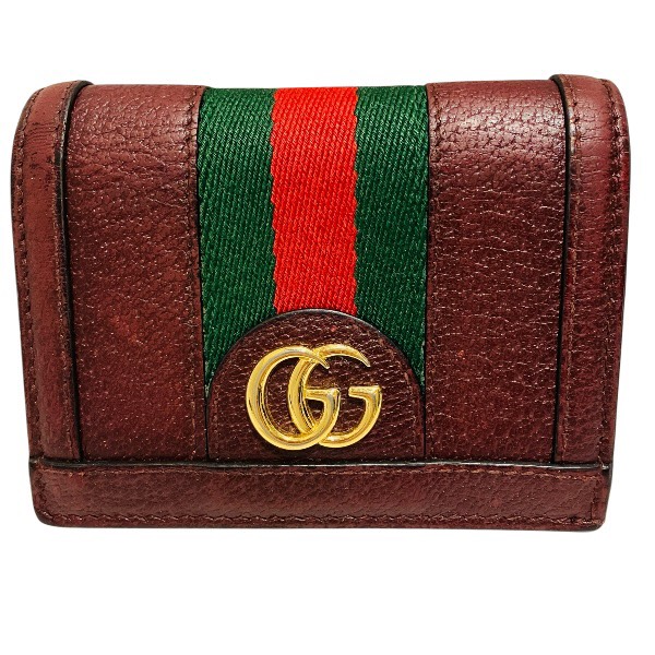 グッチ オフィディア GGスプリーム 523155 2つ折り財布 レディース 【中古】