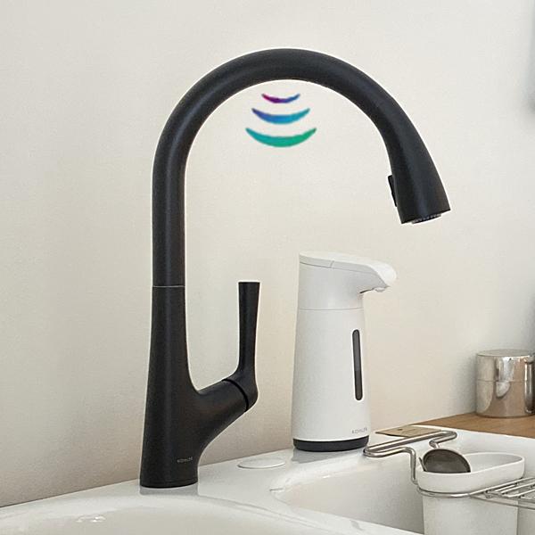 水栓 蛇口 キッチン 混合水栓 KOHLER コーラー Malleco マレコ シングルレバー センサー式 タッチレス キッチン水栓 K-77748T-ZZ-BL マットブラック 正規輸入品