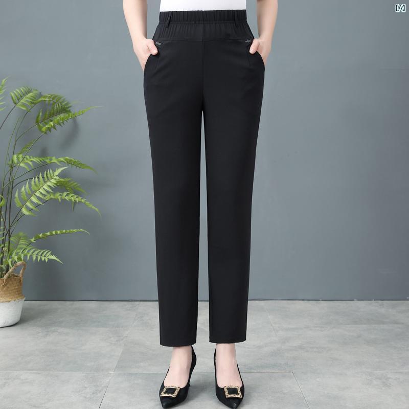 レディース ファッション おしゃれ 春夏 秋　冬 大人 上品 高級 マダム プレゼント 敬老日　おばあちゃん 母 夏 薄手 リネン パンツ ストレート コットン 麻 カジュアル 九分丈 パンツ 夏服 6,026円