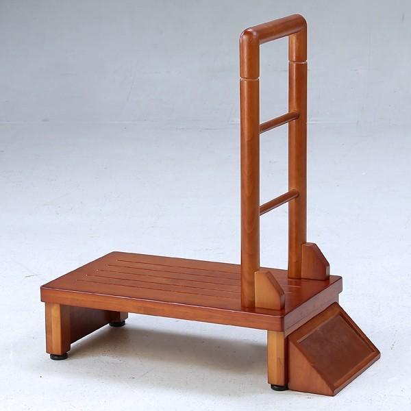 手すり付き 踏台 片手 60cm 昇降 玄関 踏み台 段差解消 ステップ台 介護 補助台 靴の脱ぎ履き 立ち上がり 足腰 サポート 安全