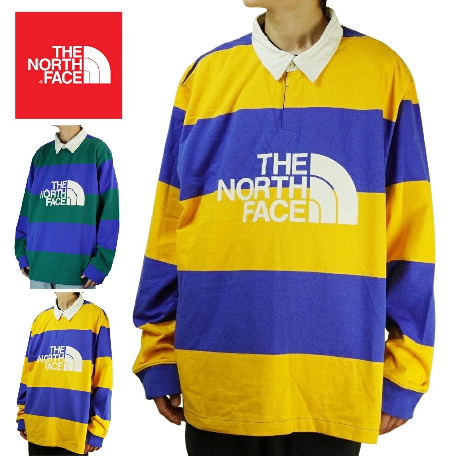 ノースフェイスTHE NORTH FACEメンズ ポロシャツM COLOR BLOCK RUGBY POLOカラー ブロック ラグビー ポロTNF BL