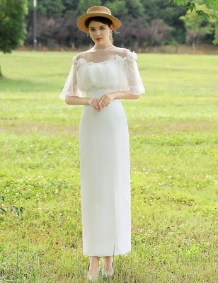 FANWEIMEI#2995 フランス式の復古花嫁の結婚屋外写真撮影ウェディングドレス