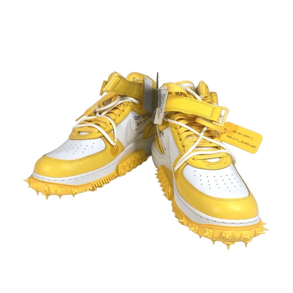 NIKE ナイキ スニーカー DR0500-101 オフホワイト × ナイキ エア フォース 1 ミッド Off-White Air Force 1 Mid SP 靴 シューズ レザー イエロー