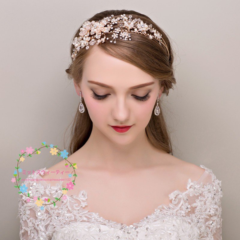 ウエディング ティアラ 安い カチューシャ 発表会 ヘアアクセサリー 結婚式 ウェディング 髪飾り