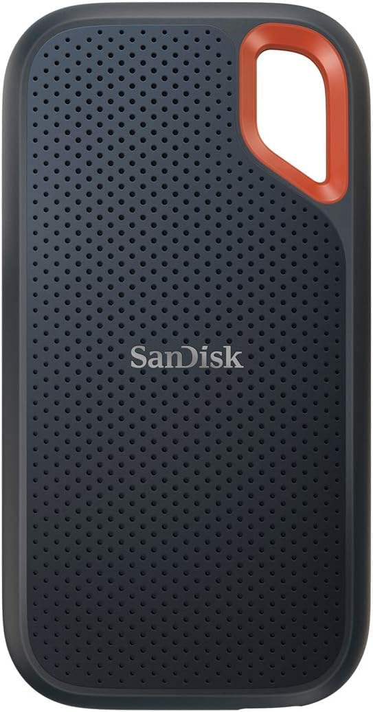 【Amazon.co.jp限定】SanDisk SSD 外付け 1TB USB3.2Gen2 読出最大1050MB/秒 防滴防塵 SDSSDE61-1T00-GH25 エクストリーム ポータブルSSD