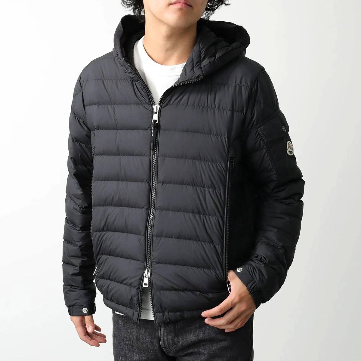 【訳あり-1のみ】MONCLER モンクレール ダウンジャケット GALION ガリオン 1A00079 549SK メンズ フーテッド ジップアップ 軽量 ア